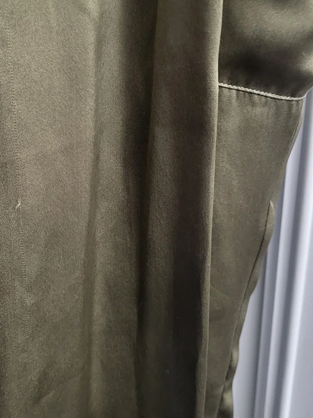 Joie Yolanda Women's Cargo Jogger Pants in Olive 100% Silk - L